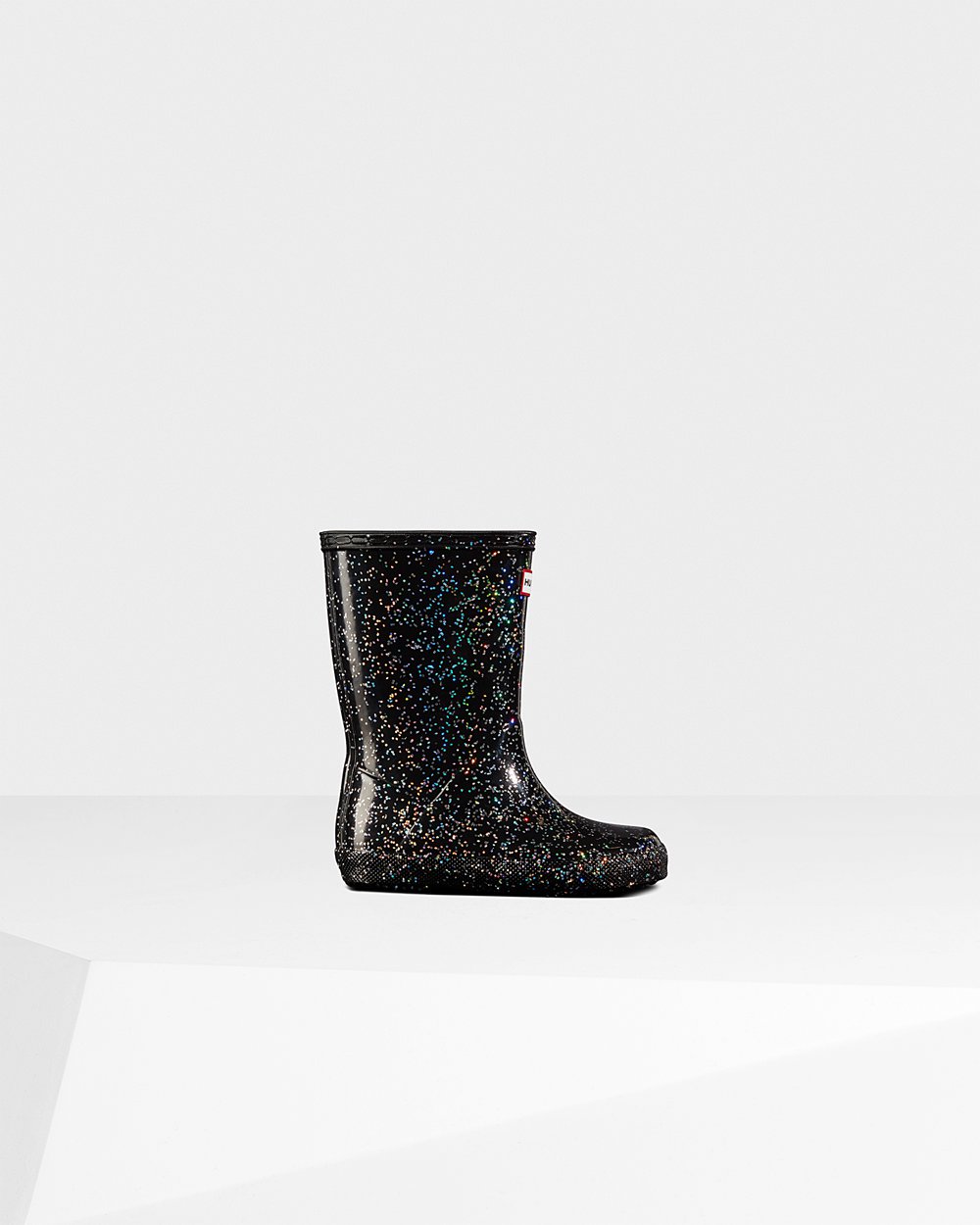 Galochas Hunter Criança Pretas - Original First Giant Glitter - 24NSFTIAE
